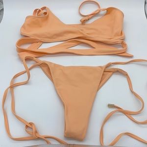 Monday swimwear size S salmon set